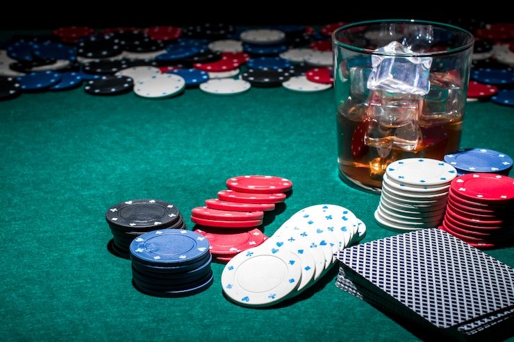 Table games including poker and baccarat on 1555